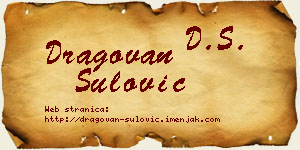 Dragovan Šulović vizit kartica